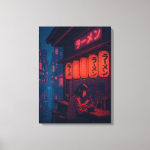 Cyberpunk Ramen Night Poster – Neon Japanese Citys