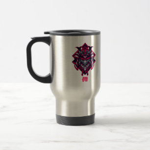 Cyberpunk Red Oni Samurai Travel Mug