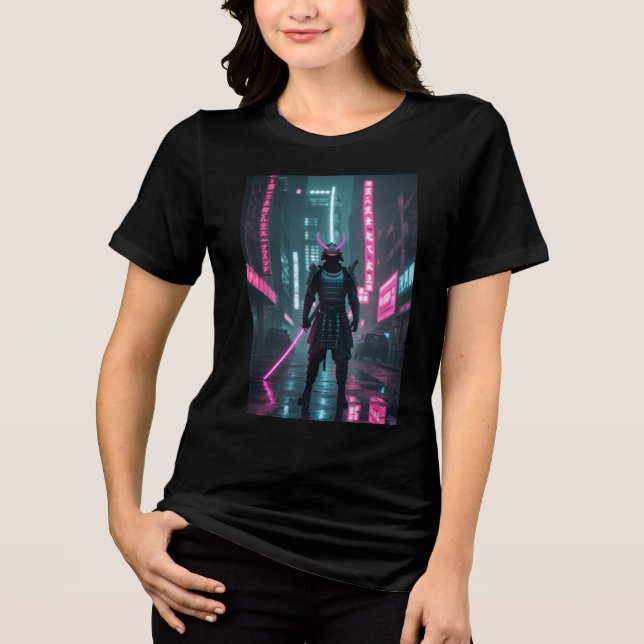 Cyberpunk / Retro Aesthetic Design Tri-Blend Shirt (Front)