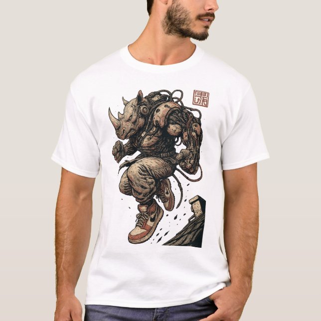Cyberpunk Rhino T-Shirt (Front)
