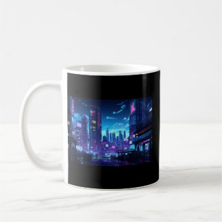 Cyberpunk Rooftop Tokyo Coffee Mug