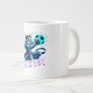 Cyberpunk Samurai Striker Cat for Gamers & Anime Large Coffee Mug