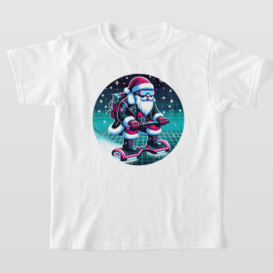 Cyberpunk Santa Claus - 8-Bit Pixel Art Makeover T-Shirt