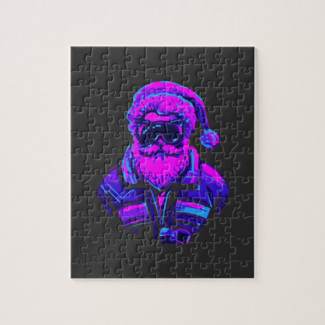 Cyberpunk Santa Claus Jigsaw Puzzle (Vertical)