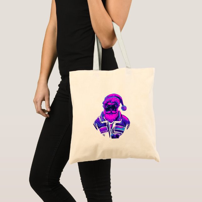Cyberpunk Santa Claus Tote Bag (Front (Product))