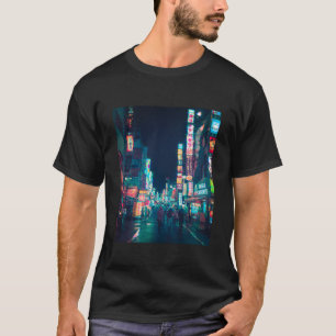 Cyberpunk Shinjuku Glitch  Essential  T-Shirt
