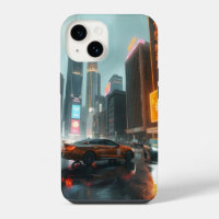 Cyberpunk Skyscrapper City Cars