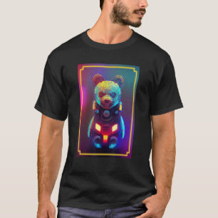 Cyberpunk Teddy Bear Named Mr Fluffles Futurist T-Shirt