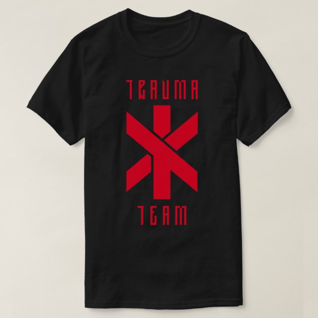 Cyberpunk Trauma Team Sticker T-Shirt (Design Front)