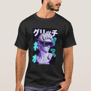 Cyberpunk Vaporwave David VR Goggles Japanese Glit T-Shirt