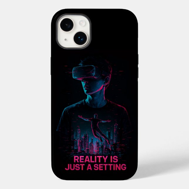 Cyberpunk VR Gamer Aesthetic iPhone Case (Back)