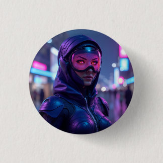 Cyberpunk Warrior 3 Cm Round Badge