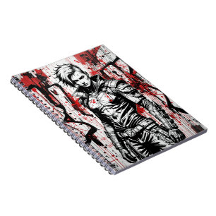 Cyberpunk Warrior Graffiti – Spiral Notebook