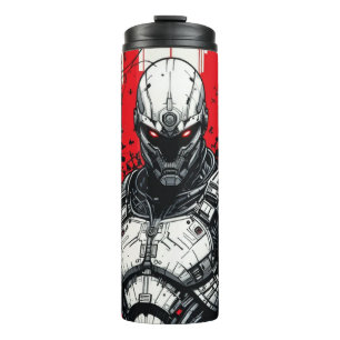 Cyberpunk Warrior Graffiti – Thermal Tumbler