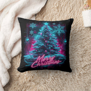 Cyberpunk Winter Christmas Cushion