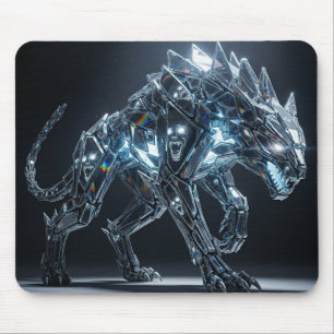 Cyberpunk Wolf Gaming Mouse Pad