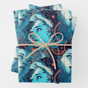 Cyberpunk Woman (Nyx) Pattern Wrapping Paper
