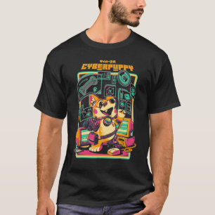 Cyberpuppy Cyborg Corgi Science Fiction Futuristic T-Shirt