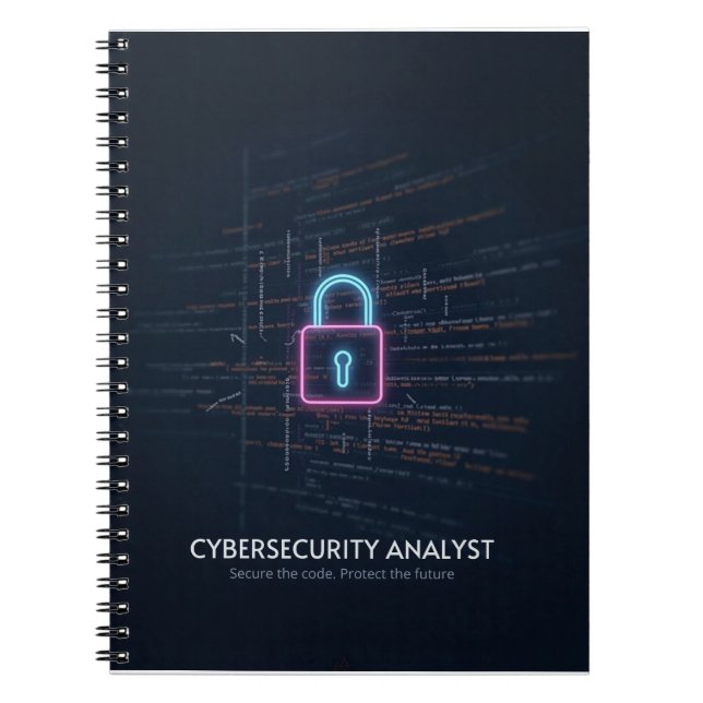 Cybersecurity Analyst – Code & Protect Notebook (Front)