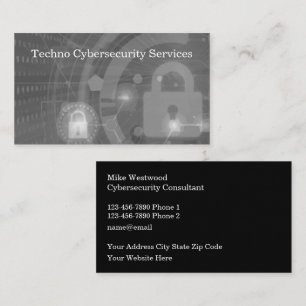 Cybersecurity Double Side Business Cards