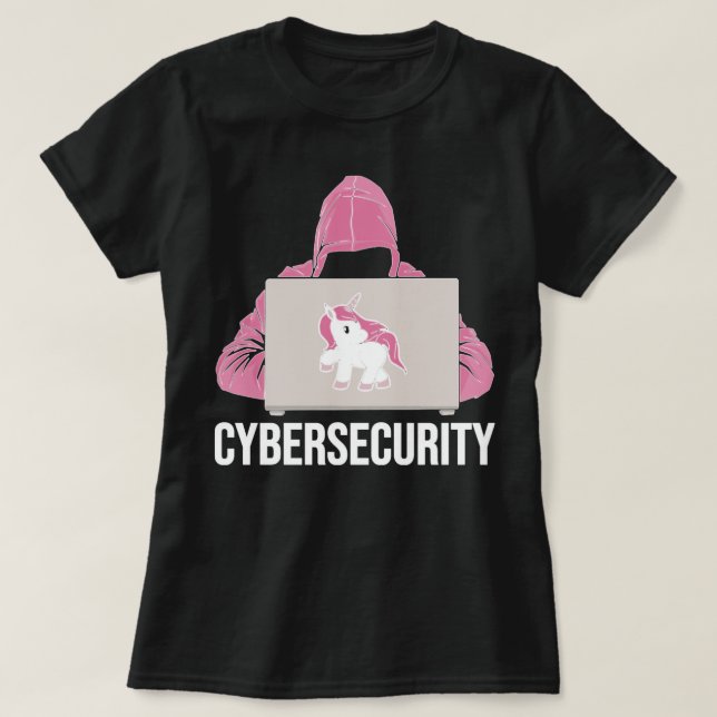 Cybersecurity For Female Certified Ethical Hacker  T-Shirt (Design Front)