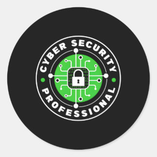 Cybersecurity Professional Hacking Cyber Security  Classic Round Sticker
