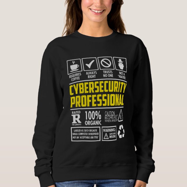 Cybersecurity Professional Qualities Programmer Ha Sweatshirt (Front)