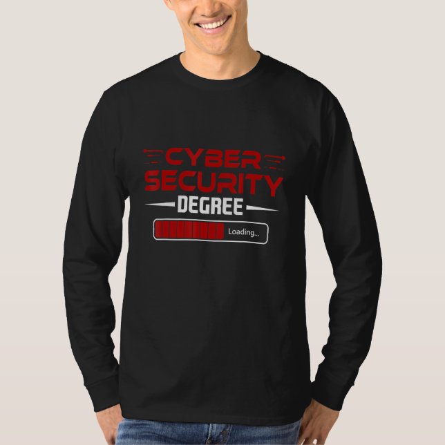 Cybersecurity Red Degree, Funny Cybersecurity Cybe T-Shirt (Front)