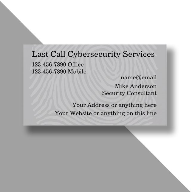 Cybersecurity Services Business Card Template (Creator Uploaded)