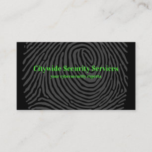 Cybersecurity Services Double Side Business Card