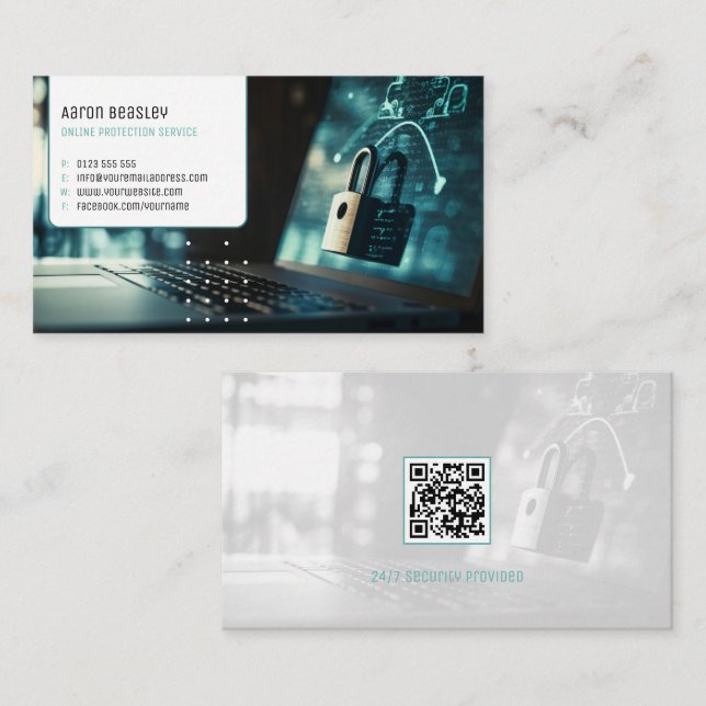 Cybersecurity Services | ONLINE PROTECTION SERVICE Business Card (Front/Back)