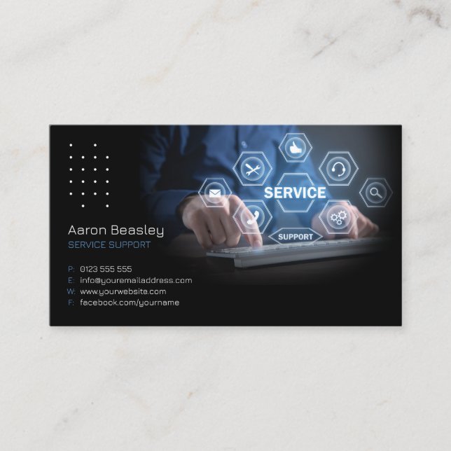 Cybersecurity Services | Service suport Business Card (Front)