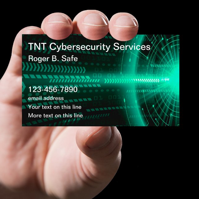 Cybersecurity Services Unique Modern Design Business Card (Creator Uploaded)