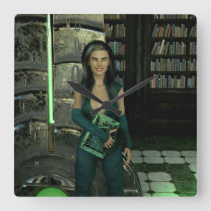 Cybersecurity Specialist Kristen Williams Square Wall Clock