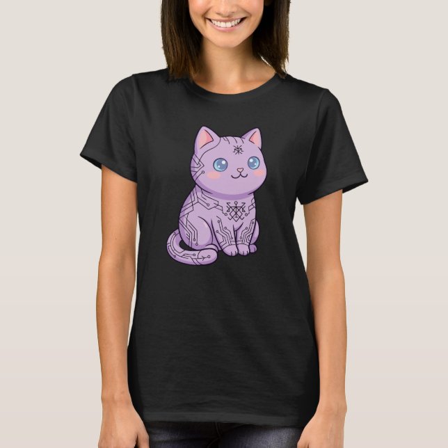 Cybersigilism Cat T-Shirt (Front)