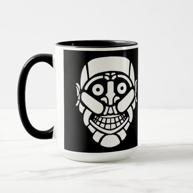 Cybersmily Cyborg Logo Black Mug (Left)