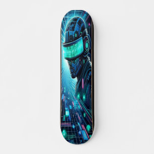 "Cyberspace Conqueror: Hacker's Realm Skateboard