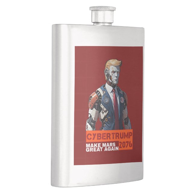 CyberTrump 2076 | Make Mars Great Again Hip Flask (Right)