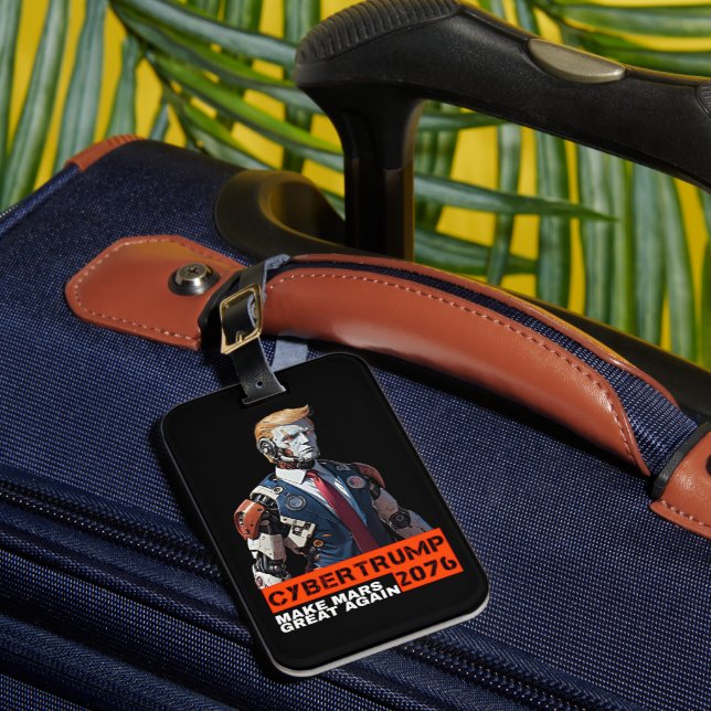 CyberTrump 2076 | Make Mars Great Again Luggage Tag (Front Insitu 1)