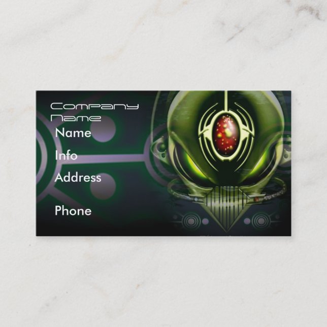 Cyborg Alien Business Cards (Front)