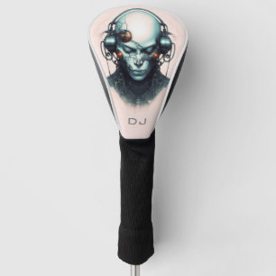 Cyborg Cyberpunk Dj monogram Golf Head Cover
