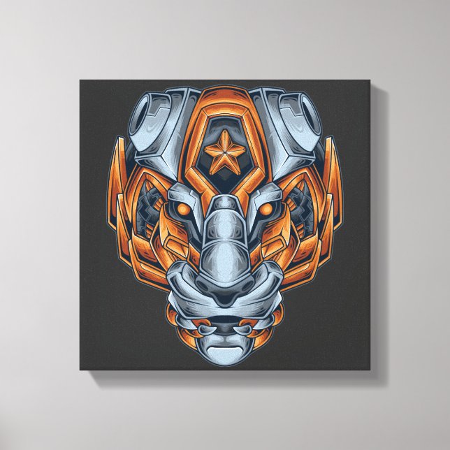 Cyborg Evolution Canvas Print (Front)