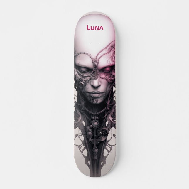 Cyborg Girl Fantastic artsy Skateboard (Front)