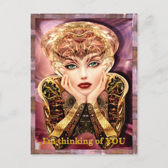 Cyborg Instalator Customisable Postcard (Front)