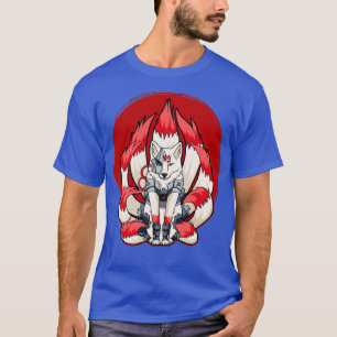 Cyborg Kitsune Nine Tailed Fox Cyber Aesthetic1 T-Shirt