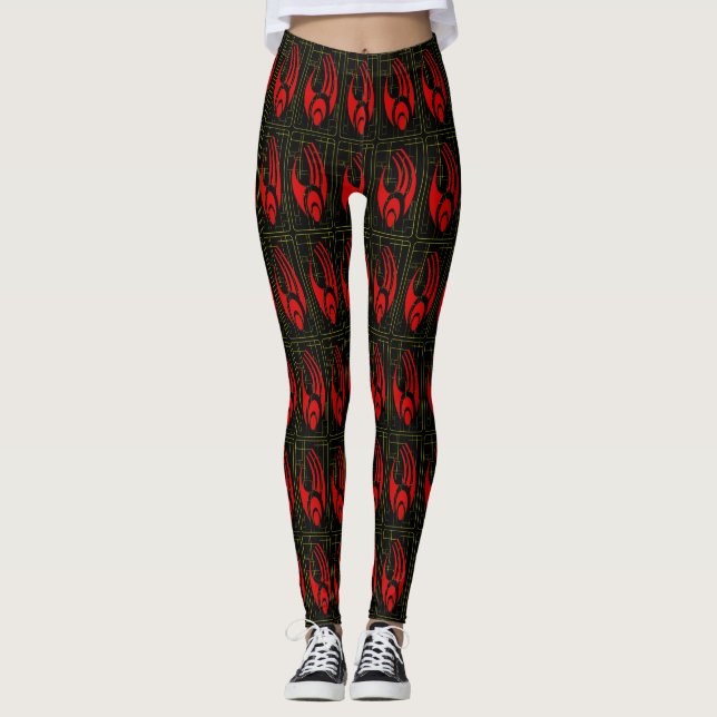 Cyborg Legs Cosplay Pattern Leggings (Front)