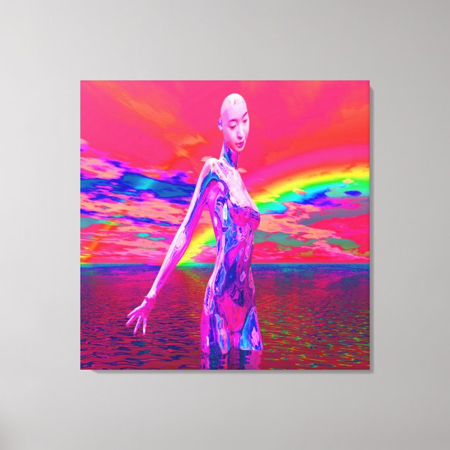 Cyborg Mask Canvas Print (Front)