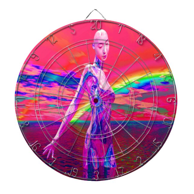 Cyborg Mask Dartboard (Front)