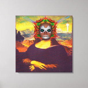 Cyborg Mona Lisa Canvas Print