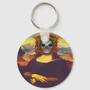 Cyborg Mona Lisa Key Ring